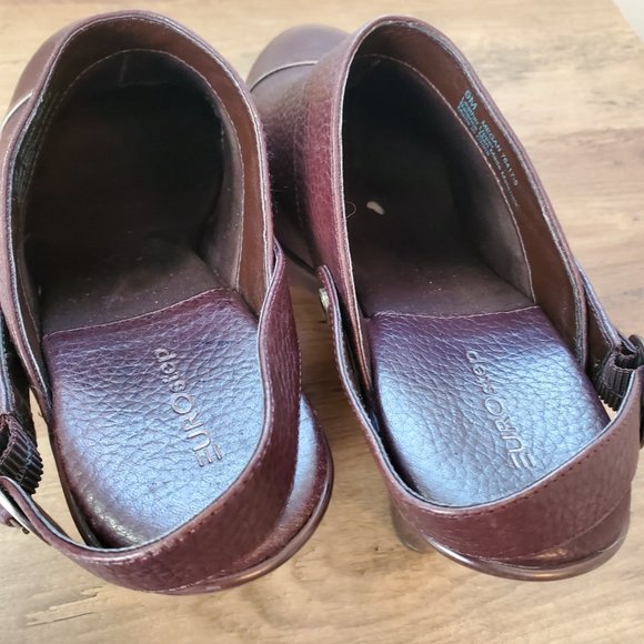 Brown Leather Mules with Gold details size 9 - Picture 3 of 6